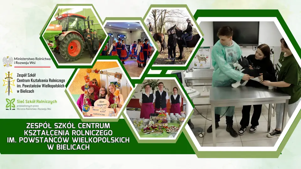 Uczennice ZSCKR w Bielicach stworzyły mural z ciągnikiem New Holland