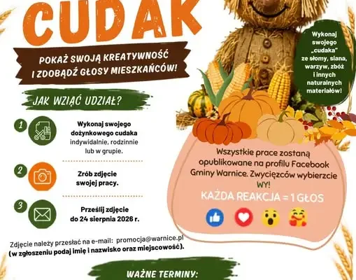 Konkurs „Dożynkowy Cudak” w Warnicach – stwórz własną kreację i wygraj nagrody!