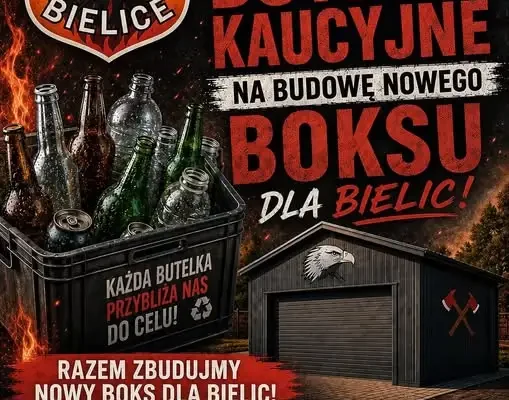 Zbiórka butelek i puszek na nowy boks garażowy w Bielicach