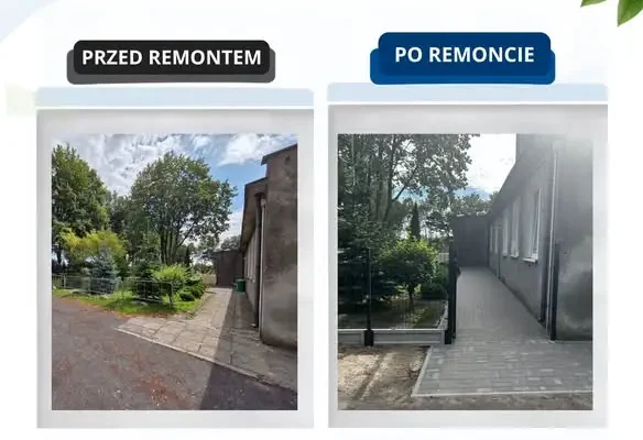 Nowe ogrodzenie, chodnik i remont schodów przy szkole w Starym Przylepie