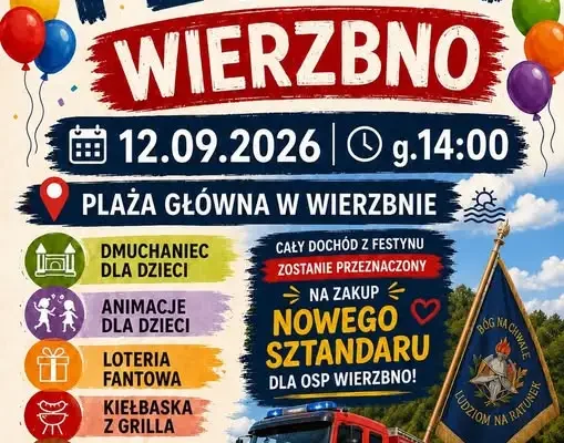 Festyn rodzinny w Wierzbnie – zbiórka na nowy sztandar dla OSP