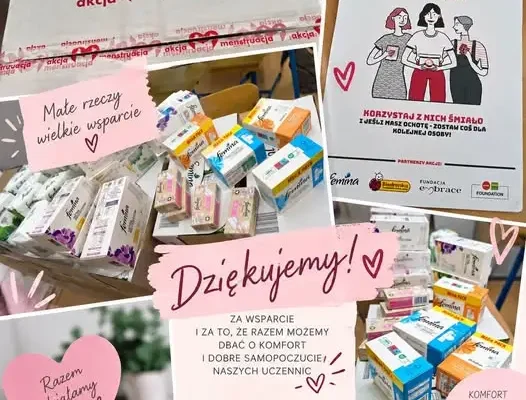 Akcja Menstruacja w szkole – artykuły higieniczne już dostępne dla uczennic