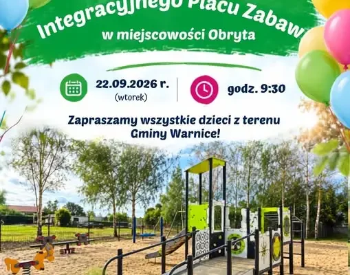 Nowy Integracyjny Plac Zabaw w Obrytej – otwarcie już 22 września