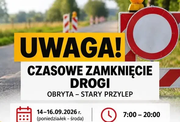 Droga powiatowa Obryta – Stary Przylep zamknięta na trzy dni