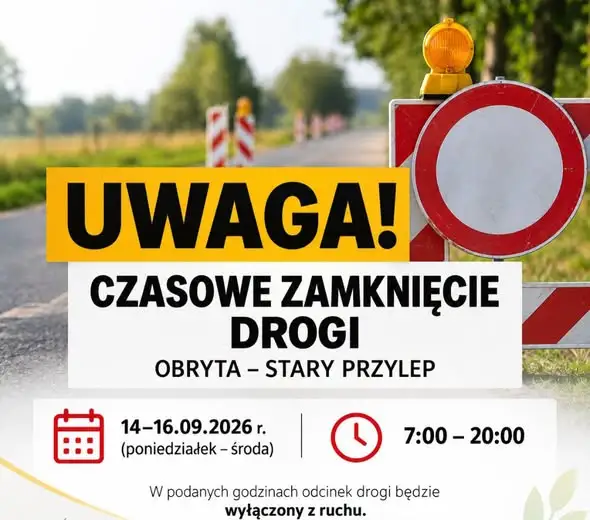 Droga powiatowa Obryta – Stary Przylep zamknięta na trzy dni