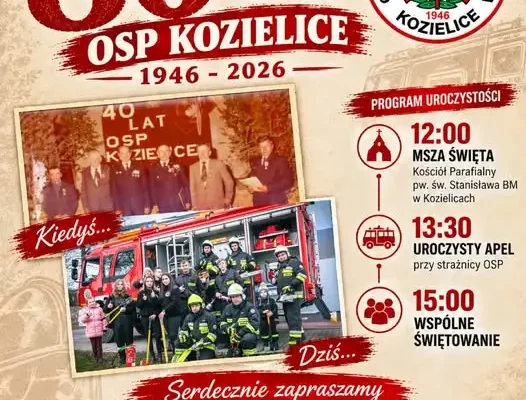 OSP Kozielice zaprasza na jubileusz 80-lecia jednostki