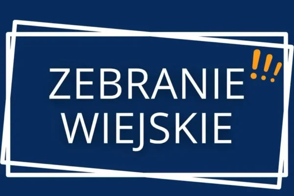 Zebranie sołeckie w sprawie funduszu sołeckiego – 28 września w Gminnym Centrum Kultury