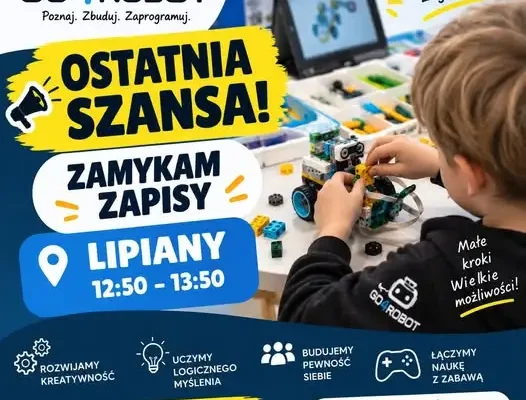 Ostatnia szansa na zapis do grupy GO4ROBOT w Lipianach