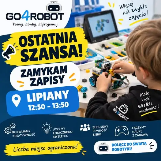 Ostatnia szansa na zapis do grupy GO4ROBOT w Lipianach