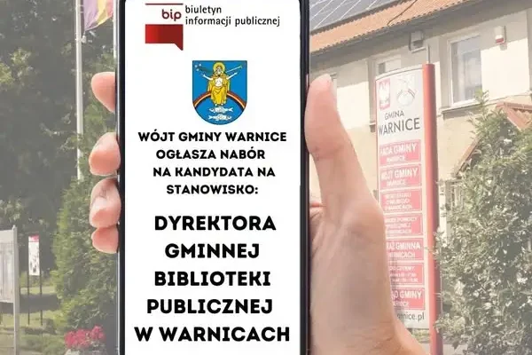 Warnice: nabór na dyrektora Gminnej Biblioteki Publicznej